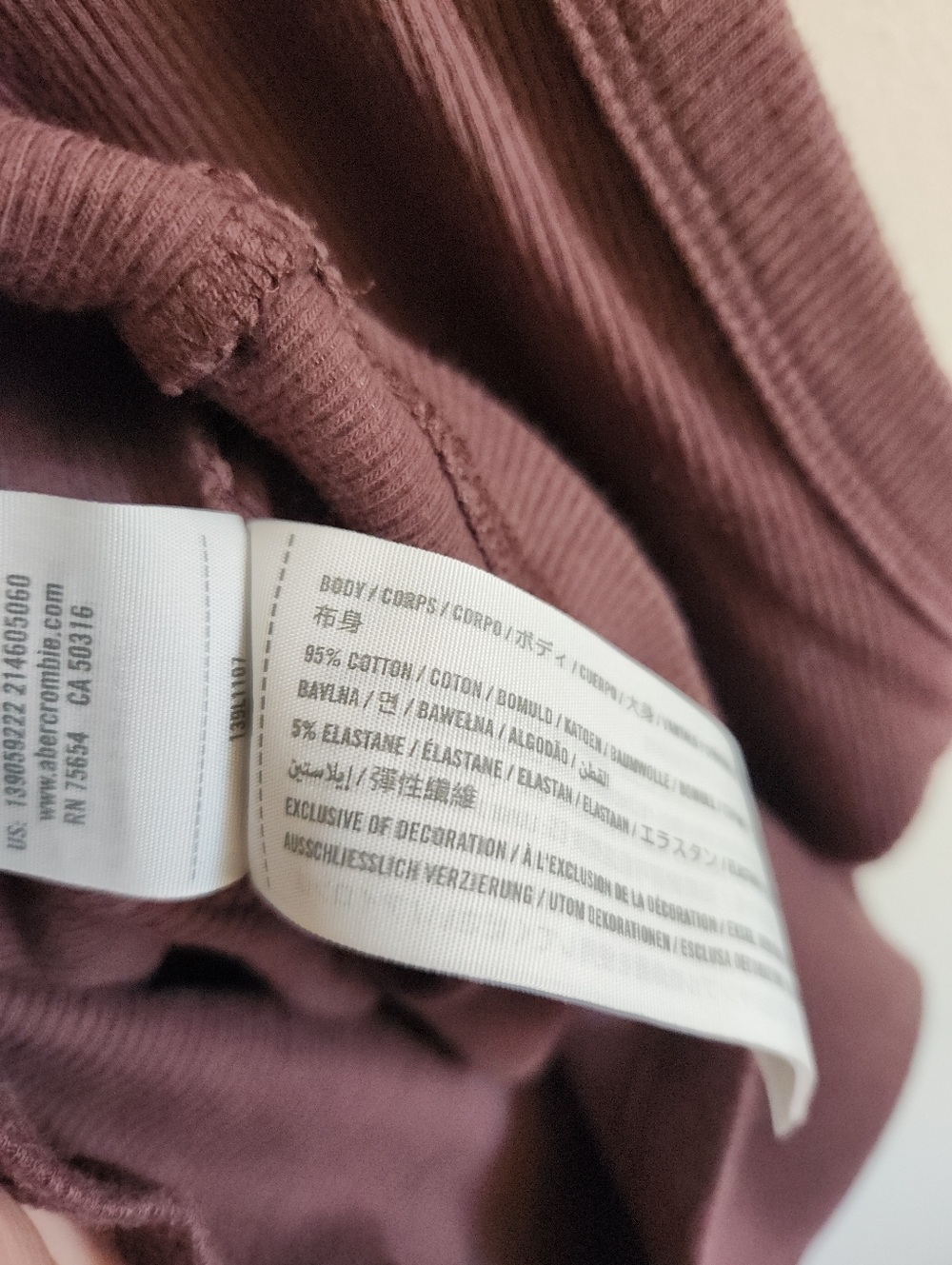 Abercrombie & Fitch Women's Ribbed Tank Top Brown Cropped Xs - Picture 5 of 5
